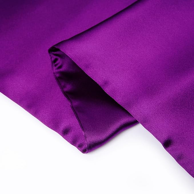 ZIMASILK 100% Pure Mulberry Silk Pillowcase for Hair and Skin Health,Soft and Smooth,Both Sides Premium Grade 6A Silk,600 Thread Count,with Hidden Zipper,1pc(Standard 20''x26'',Violet)