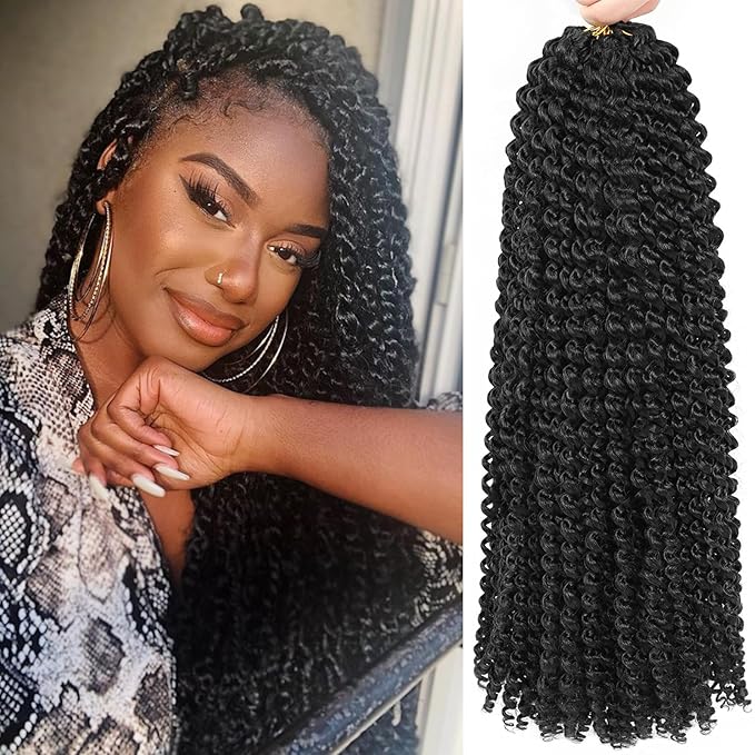 Passion Twist Hair 20 Inch 8 Packs Passion Twist Crochet Hair Long Bohemian Crochet Braids (20 Inch, 1B#)