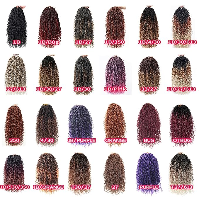 8Packs Goddess Locs Crochet Hair 18Inch Boho Faux Locs,Crochet Loc With Curly Ends River Hippie Bohemian Loc Crochet Hair for Black Women(Orange, 18inch(Pack of 8))