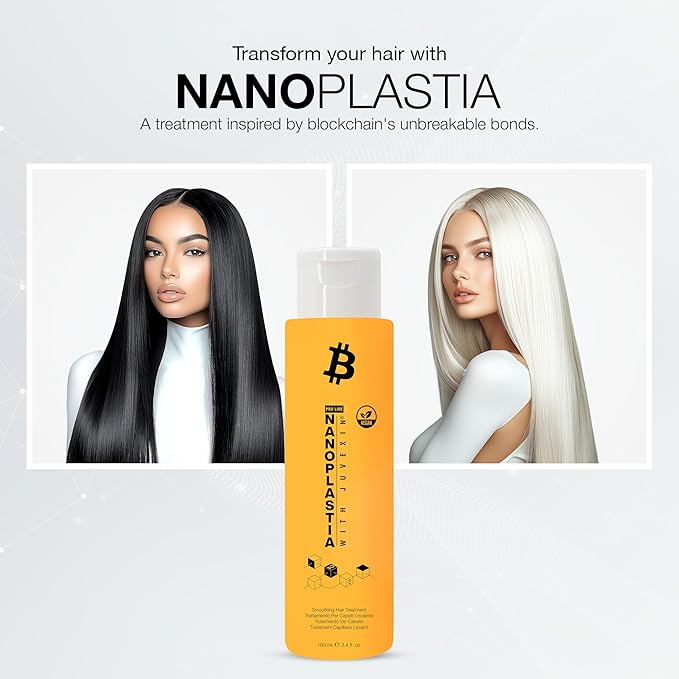 GK HAIR Vegan Nanoplastia Smoothing Hair Treatment – Brazilian keratin for frizz control – Deep conditioning hair mask for damaged, dry, curly hair – salon-grade protein repair & heat protection
