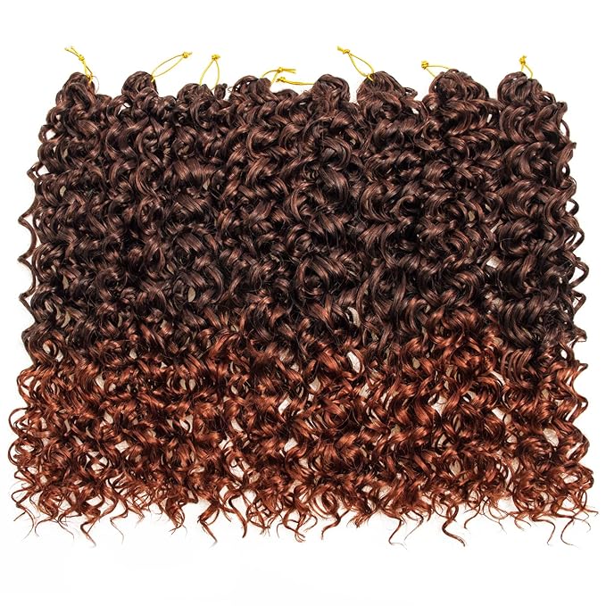 YXCHERISHAIR 8 Packs Curly Crochet Hair GoGo Curl Crochet hair for Black Women Deep Wave Braiding hair,Synthetic Bohemian Crochet Braid Water Wave Crochet hair Extensions (1B/350, 24inch)