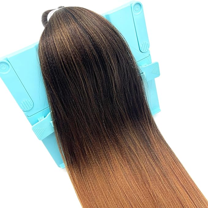 1b/30/27 Braiding Hair Pre Stretched 32 Inch 1b to Brown Blonde Ombre Braiding Hair Extensions for Crochet Braids Yaki Knotless Hypoallergenic Pre Sectioned Braiding Hair