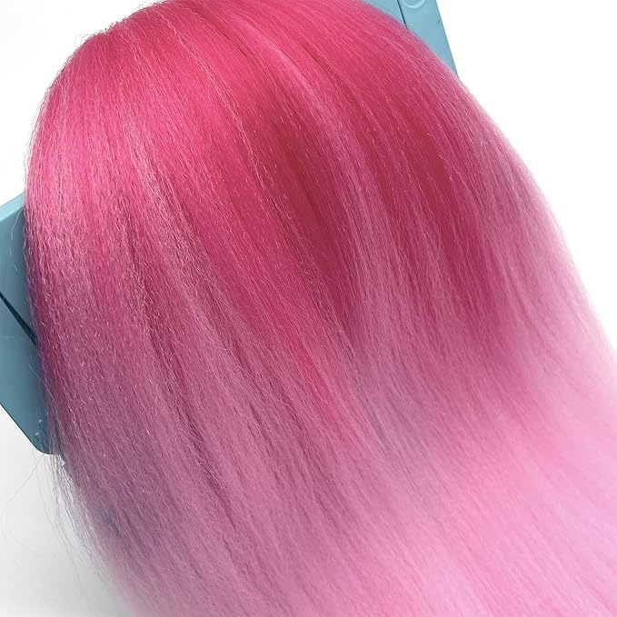 Ombre Braiding Hair Pre Stretched Colored Pink Kanekalo Braiding Hair Extensions for Braiding Box Braids Knotless Crochet Jumbo Kids Micro Prestretched Braiding Hair Ombre 24 Inch 3 Pack