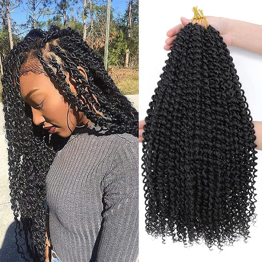 Dansama 7 Packs Passion Twist Hair Water Wave Braiding Hair for Butterfly Style Crochet Braids Bohemian Hair Extensions (18inch (Pack of 7), #2)