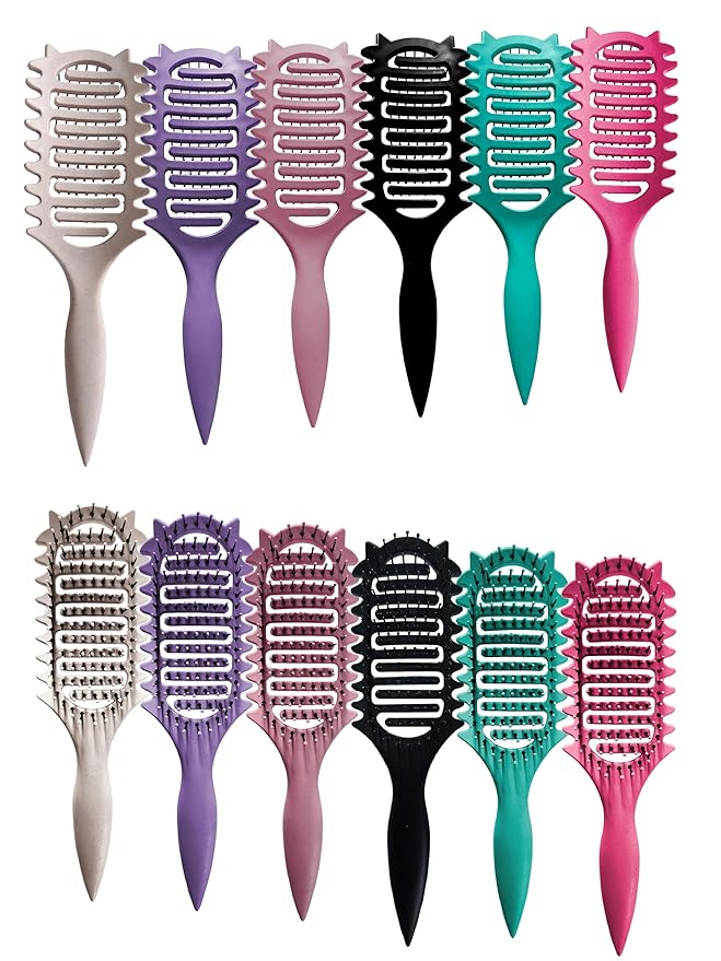 Curl Defining Brush,2025 Vented Hair Brush for Detangling Styling,Curl Brush For Curly Hair Wet,Shaping And Defining Curls For Women and Men(Pink)