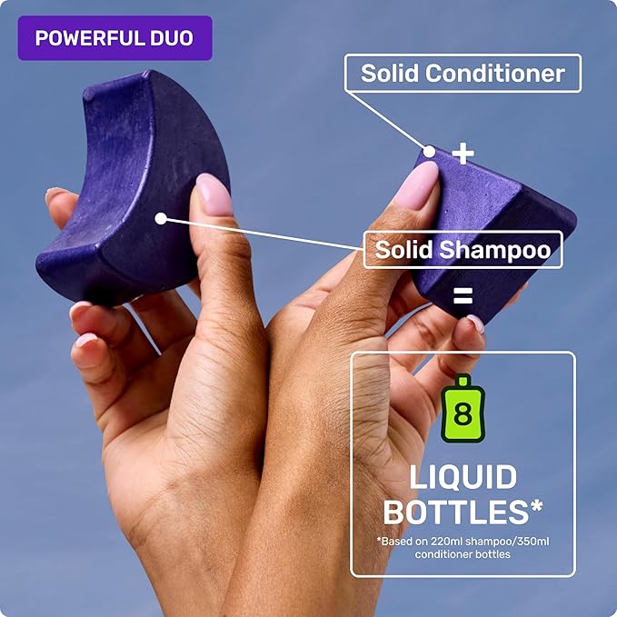 Ethique Purple Conditioner Bar for toning brassy hair - Plastic-Free, Cruelty-Free, Vegan, 2.12 oz - Formerly Tone it Down