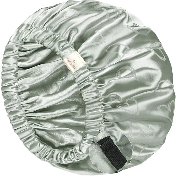 YANIBEST Silk Bonnet Satin Bonnet for Sleeping Women Men, Adjustable Double Layer Hair Bonnet for Curly Braids Reduce Frizz