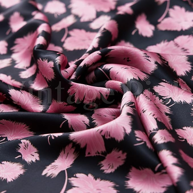 100% Mulberry Silk Bonnet for Women – Handmade in USA, 19 Momme Double-Layer Reversible Hair Wrap, Non-Slip Sleep Cap for Curly & Natural Hair, Luxury Hair Protection (Vintage Pink)