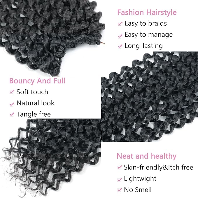 Passion Twist Hair 24 Inch 8 Packs Passion Twist Crochet Hair For Women Passion Twists Braiding Hair Long Bohemian Spring Twist Hair Crochet Braids Synthetic Hair Extension (24 Inch, 1#)