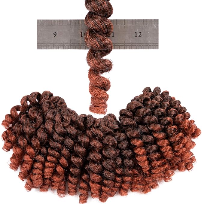 Short Jamaican Bounce Crochet Hair 5 Packs 2X Ringlet Wand Curl Crochet Hair 8 Inch Curly Crochet Hair Extensions Curly Crochet Braiding Hair 100 Roots