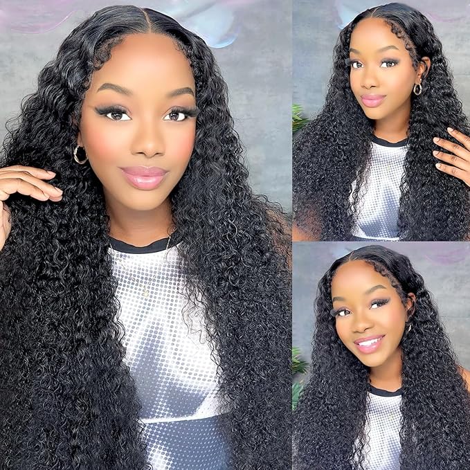 32 Inch Bundles Human Hair Water Wave 12A Grade Deep Curly Bundles Human Hair 100% Unprocessed Brazilian Virgin Sew In Bundles Natural Black