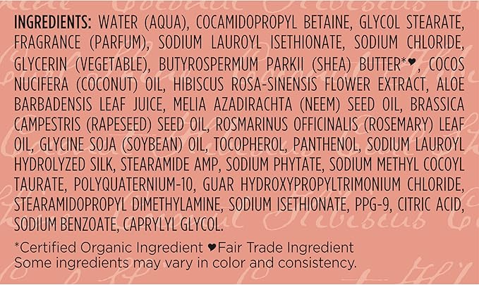 SheaMoisture Shampoo Coconut and Hibiscus, for Thick, Curly Hair, to Cleanse & Hydrate, 24 oz