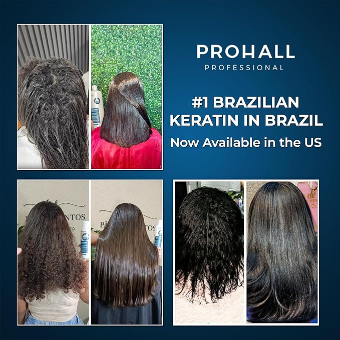Brazilian Keratin Treatment Blowout Complex-PROHALL SELECT ONE 4.05 oz-Formaldehyde Free Keratin Hair Treatment at Home-Queratina Brasileña Keratina Para Alisar el Pelo Sin Formol-Off White
