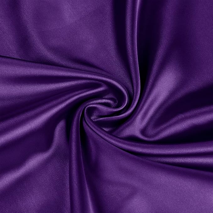 BEDELITE Satin Body Pillow Cover, Super Soft and Cooling Body Pillow Pillowcase for Hair and Skin, Breathable Silky Full Long Pillowcase Cover(20"x54", Plum Purple)