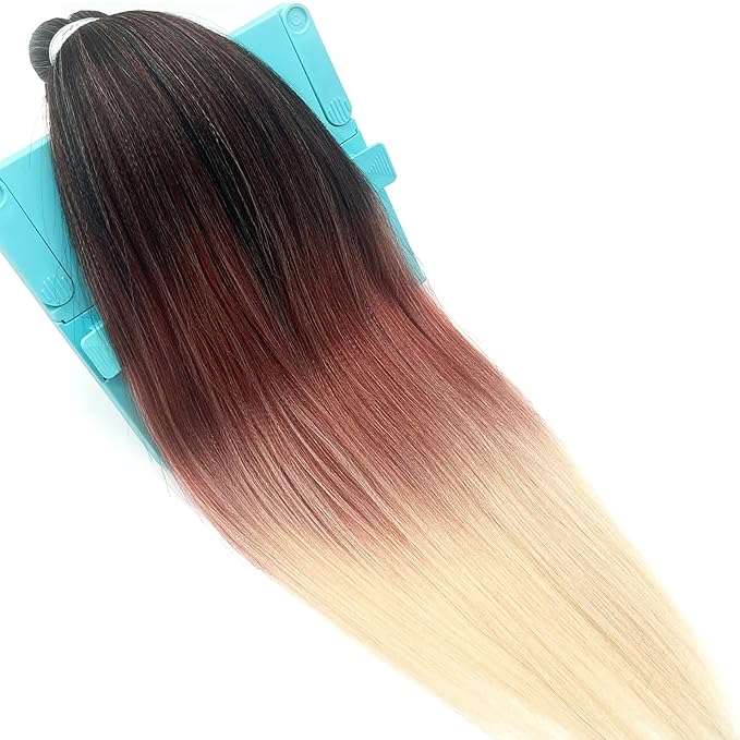 Synthetic Hair For Braids Pre Stretched Braiding Hair Ombre 1b/350/613 Braiding Hair Pre Stretched, Soft Yaki Itch Free Hot Water Setting Braiding Hair Extensions Crochet Hair 26 Inch