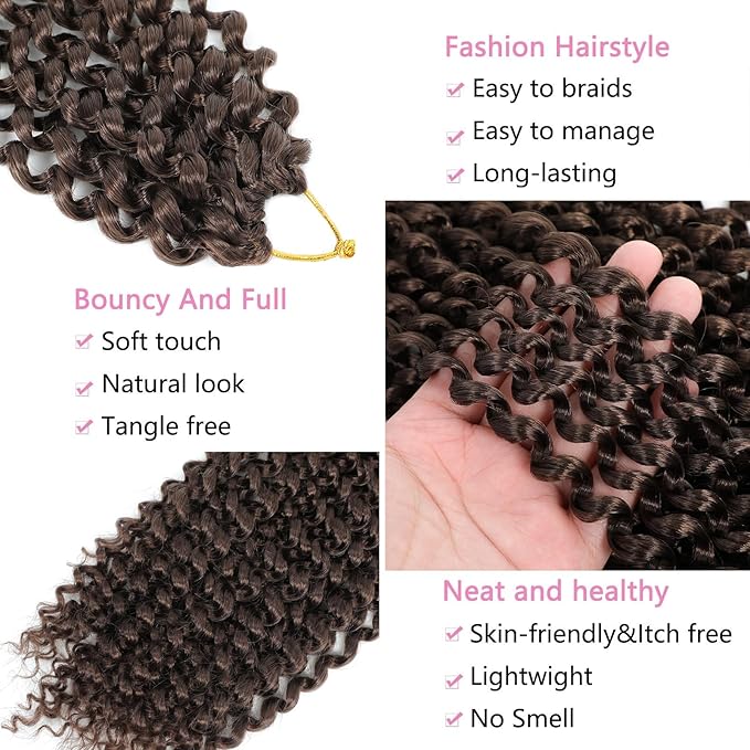 Passion Twist Hair 24 Inch 8 Packs Passion Twist Crochet Hair Braiding Hair Long Bohemian Spring Twist Hair Crochet Braids Synthetic Hair Extension (24 Inch, 33#)