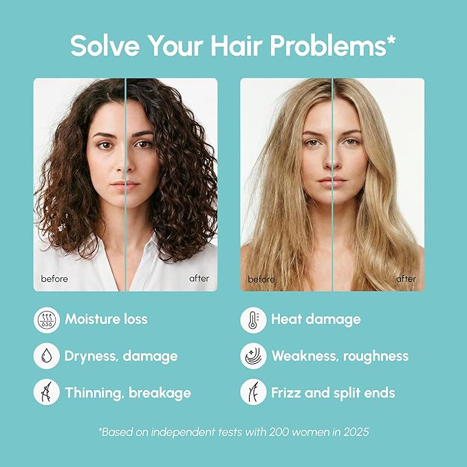 MAREE Deep Conditioning Leave-In Hair Mask for Damaged Hair – Keratin Hair Treatment with Biotin, Natural Oils & Vitamins – Leave-In Conditioner for Repair and Hydration – Mascarilla Para Cabello