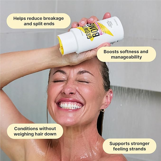 GROWTH BOMB Supercharge Conditioner - Moisturizing Hair Conditioner for Women & Men, Hydrate & Smooth Dry, Damaged, Curly, Frizzy, Color Treated Hair, Smoothing & Hydrating, Sulfate Free - 300 mL