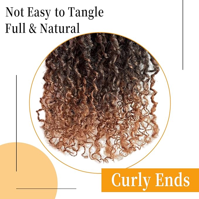 16 Inch Pre-Looped Yanky Twist Crochet Hair, 30 Strands/Pc, Mini Passion Twists, Senegalese Braiding Hair (T30, 8 Pcs/Pack)