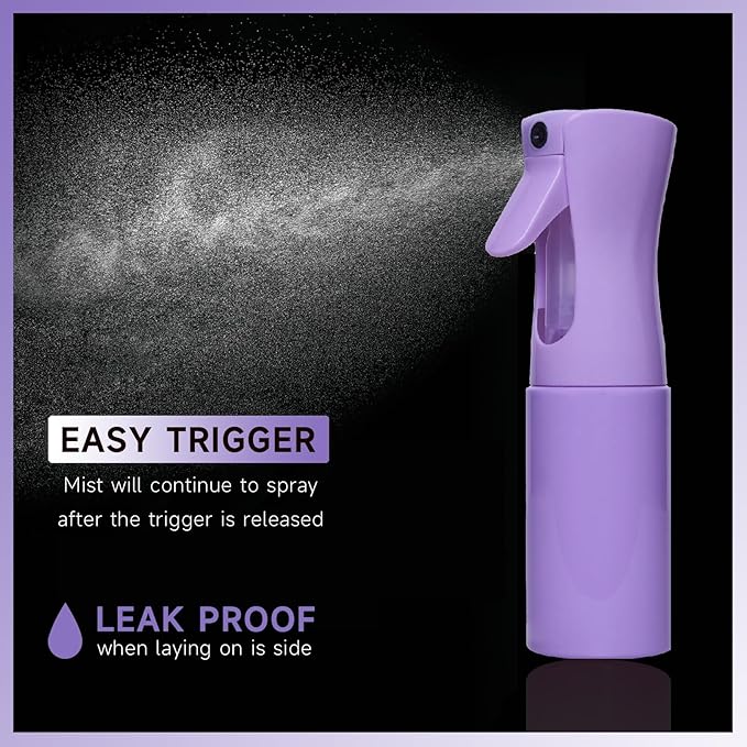 11 Pcs Hairbrush Set, Detangle Hair Brush And Spray Bottle, 3 Pieces Smooth Hairbrush For Toddlers, Suitable For Wet and Dry Hairstyles, Suitable For Adults And Children. (Purple)