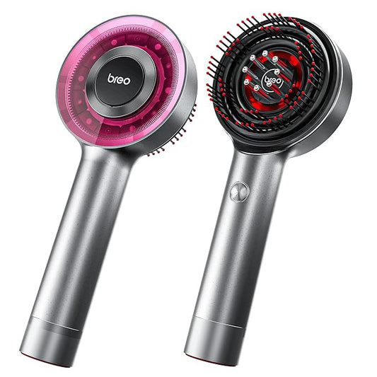 Breo Scalp3 Shiatsu Massaging Brush - IPX7 Waterproof Cordless Electric Massage Brush for Deep Scalp and Hair Massage, Portable Head Massager for Muscle Relaxation