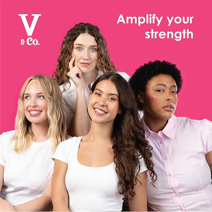 V&Co. Beauty Curly Hair Shampoo & Conditioner Set (12 Oz. Each) with Peptide Technology, Enhances Curl Definition, Sulfate Free Conditioner and Shampoo for Naturally Curly Hair, Gentle, Color Safe