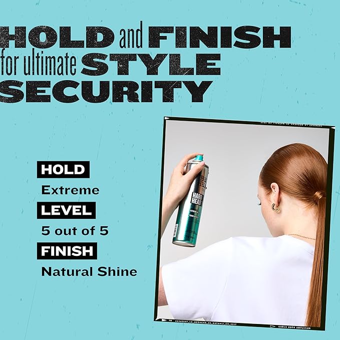 TIGI Bed Head Hard Head Hair Spray, Travel Size, Extra Strong Hold for All Day Style and All Hair Types, 3 oz