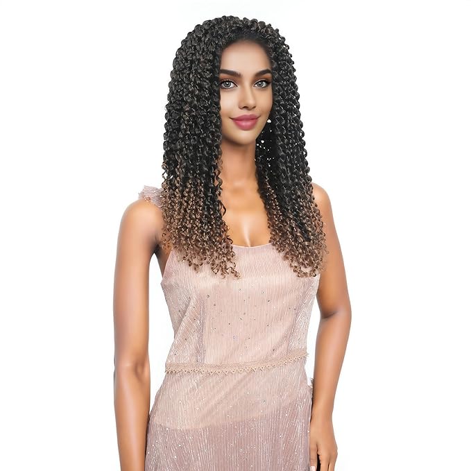 FUTAI Passion Twist Hair 7 Packs 18 Inch Pre Looped Water Wave Crochet Hair Bohemian Braids for Black Women