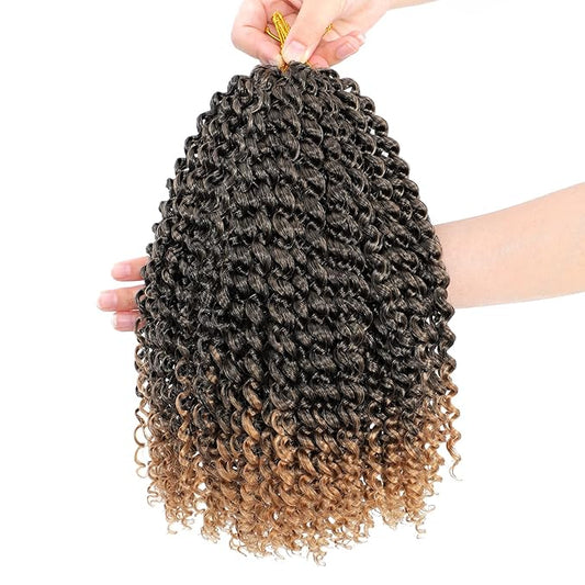 Dansama Passion Twist Hair Water Wave Braiding Hair for Butterfly Style Crochet Braids Bohemian Hair Extensions (12inch (Pack of 6), T1B/27)