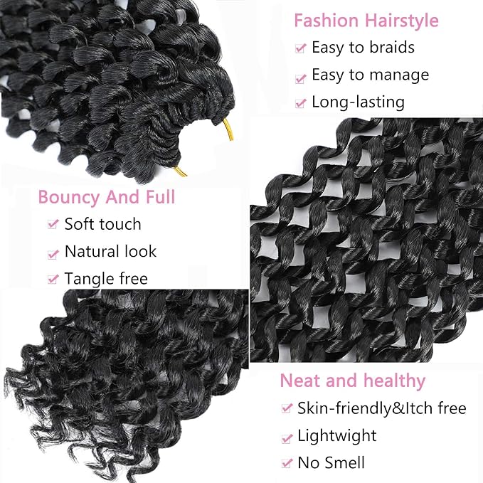 Passion Twist Hair 20 Inch 8 Packs Passion Twist Crochet Hair Long Bohemian Crochet Braids (20 Inch, 1B#)
