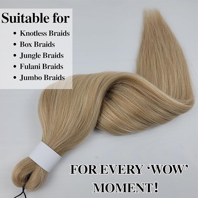 Light Brown Blonde Pre stretched Braiding Hair Anti Itch Braiding Hair Knotless Ez Braid for Box Braids Twist