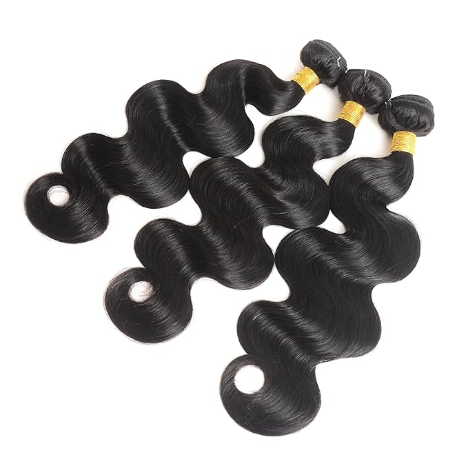 12A Human Hair Bundles Body Wave 100% Unprocessed Brazilian Virgin Hair 3 Bundles Human Hair Extensions Quick Weave Human Hair (30 30 30 Inch)
