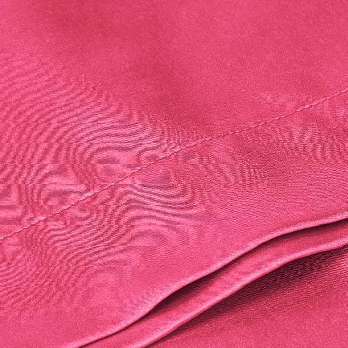BEDELITE Satin Body Pillow Cover, Super Soft and Cooling Body Pillow Pillowcase for Hair and Skin, Breathable Silky Full Long Pillowcase Cover(20"x54", Hot Pink)