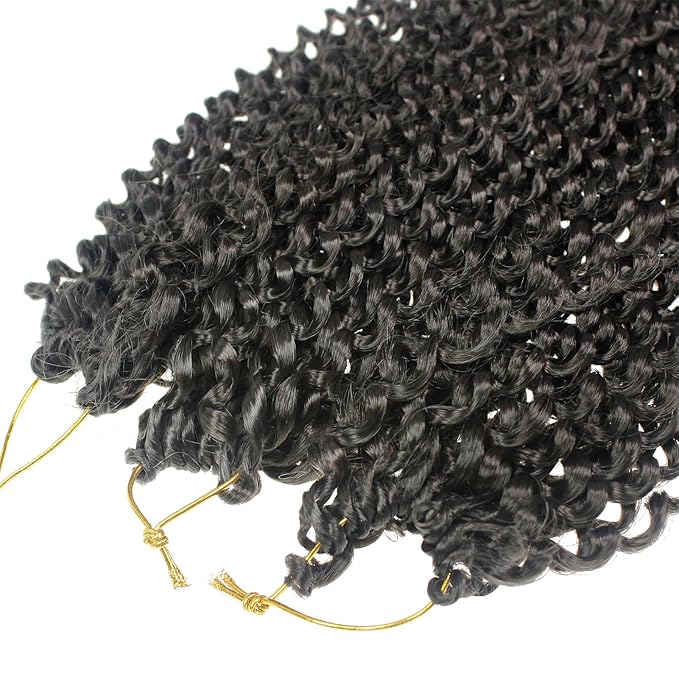 Dorsanee Dark Brown Passion Twist Hair 18 Inch 6 Packs Water Wave Crochet Hair Long Bohemian Curly Braiding Hair for Butterfly Locs, Faux Locs, Boho Style Spring Twist Crochet Braids (4#)
