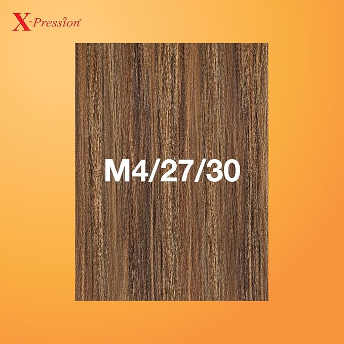 Sensationnel X-pression prestretched braiding hair - 3x braid 58 inch all kanekalon flame retardant synthetic braid for box braids and twists (1 pack, M4/27/30)