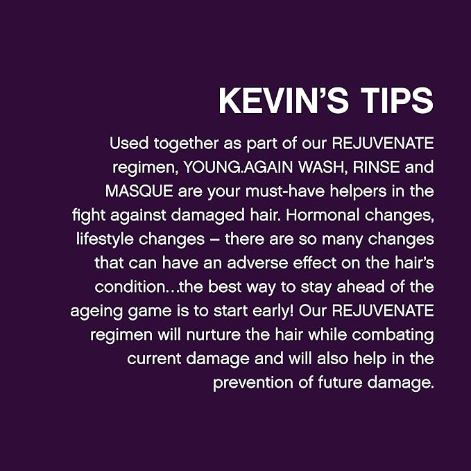 KEVIN.MURPHY YOUNG.AGAIN.RINSE - Moisturising Anti-Ageing Conditioner - For Ageing, Dry, Damaged & Brittle Hair - Hair Repair - With Amino Acids - Sulphate & Paraben Free - 250 mL / 8.4 fl oz