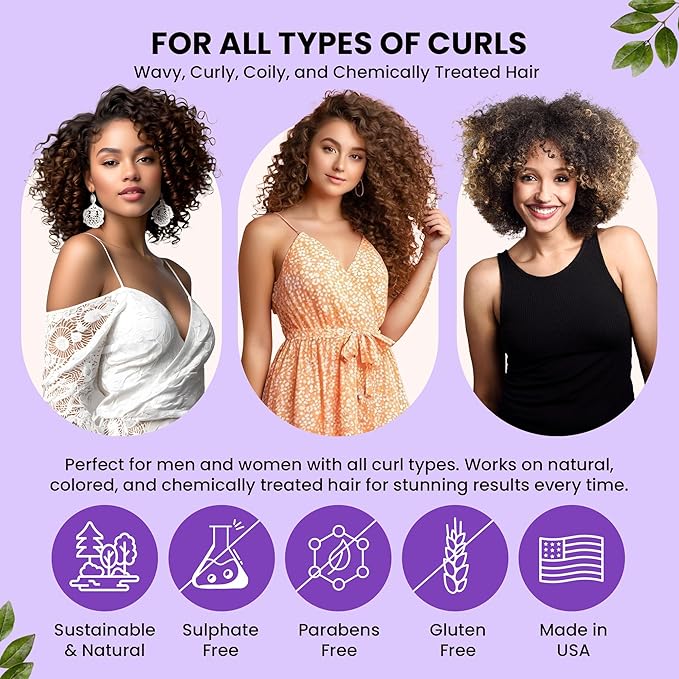 Controlled Chaos Curl Cream for Curly Hair Defining Cream with Shea Butter for Long Lasting Frizz Free Curls – Sulfate & Paraben Free Aloe Vera Curling Cream for Wavy Hair, Made in USA(5Oz)
