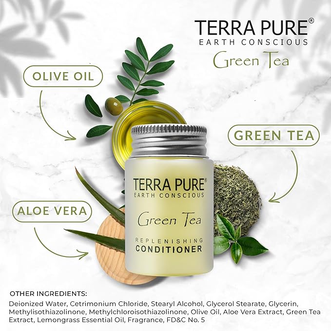 Terra Pure Conditioner, Travel Size Hotel Amenities, 1 oz (Case of 20)