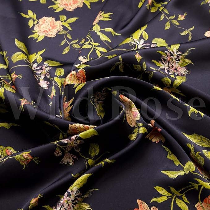 100% Mulberry Silk Bonnet for Women – Handmade in USA, 19 Momme Double-Layer Reversible Hair Wrap, Non-Slip Sleep Cap for Curly & Natural Hair, Luxury Hair Protection (Wild Rose)