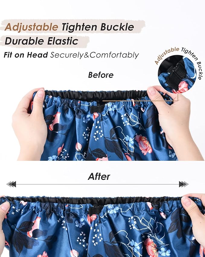 YANIBEST Long Bonnet Braid Bonnet for Sleeping Adjustable Satin Silk Bonnet for Braids Sleep Bonnet for Women Locs