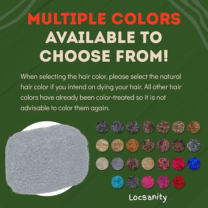 Locsanity Afro Kinky 100% Bulk Natural Human Hair - Braiding Hair for Dreadlocks, Loc Repair, Dreadlock Extensions, Twists, Braids - 16 Inches Long, 1 Oz