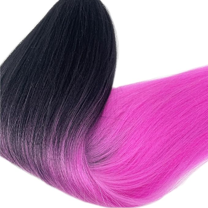 Rose Pink Ombre Braiding Hair Pre Stretched Color Pink Hair Extensions for Braids 26 inch Prestretched Braiding Hair Ombre Crochet Braids Non Toxic Synthetic Hair for Braiding