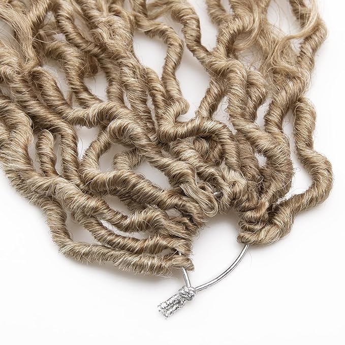 Goddess Locs Crochet Hair 26Inch Crochet Locs,6Packs Boho Faux Loc With Curly Ends River Bohemian Loc Crochet Hair for Black Women(26inch 27/613)