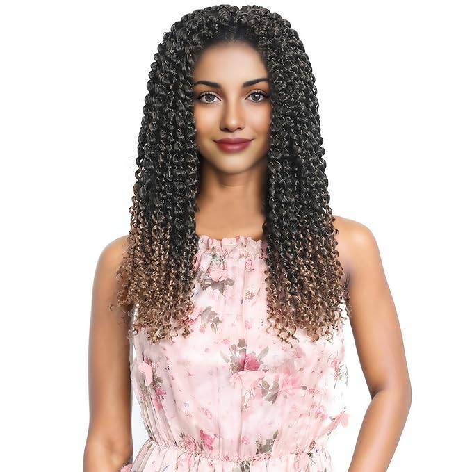 RIHANNAHAIR 7 Packs Passion Twist Hair 18 Inch Pre Looped Water Wave Crochet Hair Spring Twist Bohemian Braids for Black Women
