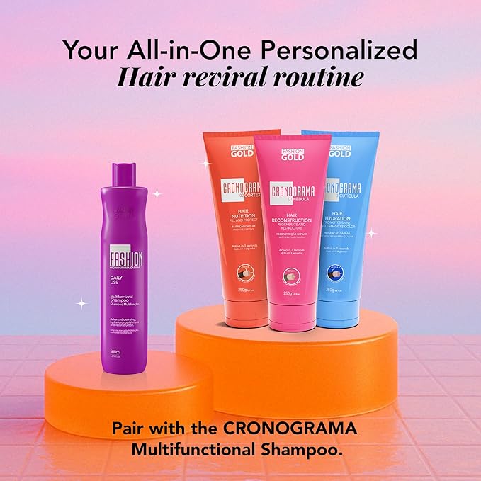 CRONOGRAMA CAPILAR, 3-SECOND HAIR FIX, Hair Mask for Damaged Hair, Deep Conditioning Hair Mask, Tratamiento para Cabello Seco y Maltratado, Deep Conditioner for Dry Damaged Hair, Frizz-Free