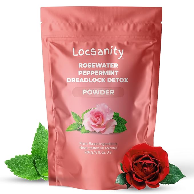 Locsanity Dreadlock Hair Scalp Detox - Deep Clean Dreadlock Powder, Cleansing Conditioner - Natural Hair Cleanser for Build Up - ACV Alternative, Loc Care and Maintenance Products