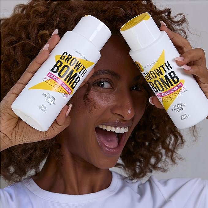 GROWTH BOMB Supercharge Conditioner - Moisturizing Hair Conditioner for Women & Men, Hydrate & Smooth Dry, Damaged, Curly, Frizzy, Color Treated Hair, Smoothing & Hydrating, Sulfate Free - 300 mL