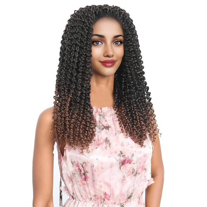 RIHANNAHAIR 7 Packs Passion Twist Hair 18 Inch Pre Looped Water Wave Crochet Hair Spring Twist Bohemian Braids for Black Women