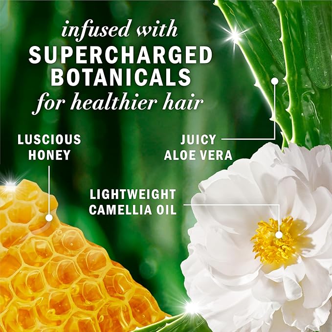 Herbal Essences Sulfate Free Shampoo with Honey for Daily Moisture, Nourishes Dry Hair, Moisturizing Shampoo with Certified Camellia Oil and Aloe Vera, Lightweight For All Hair Types, 33.8oz