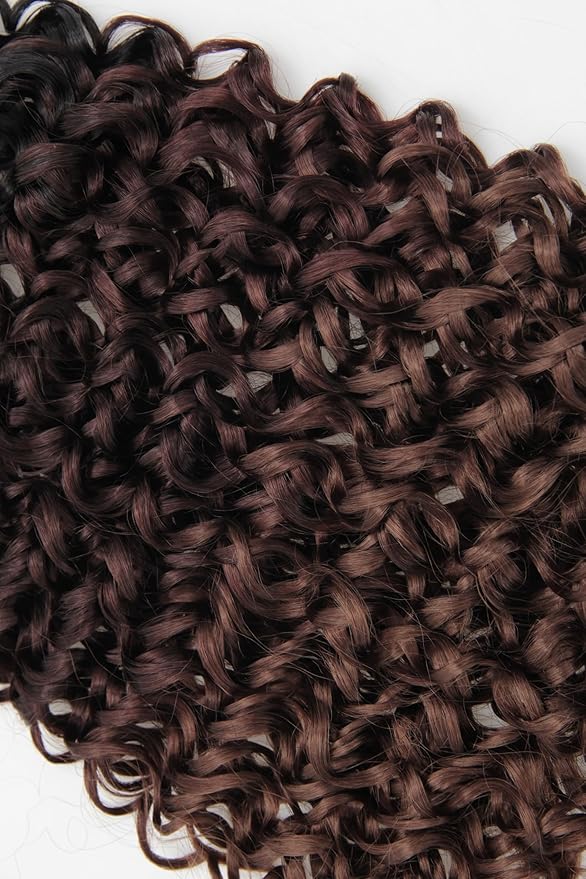 QRHSUKA Curly Crochet Hair GoGo Curl Crochet Hair for Women Deep Wave Braiding Hair Synthetic Bohemian Crochet Braid Water Wave Crochet Hair Extensions (18 inch(Pack of 6), 1B/33/30)